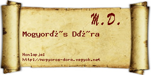 Mogyorós Dóra névjegykártya