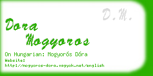 dora mogyoros business card